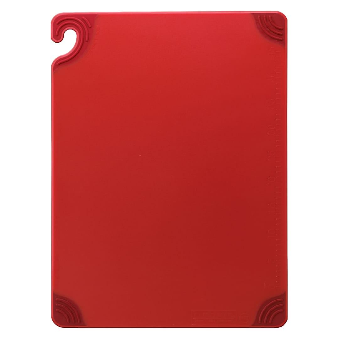 San Jamar CBG152012RD Saf-T-Grip® 15 x 20" Red Cutting Board