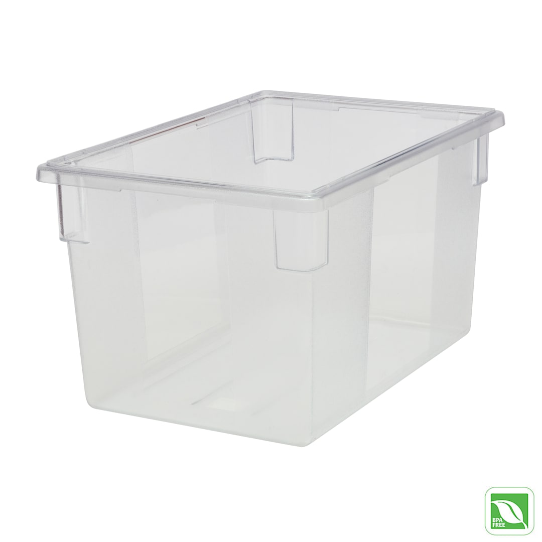 Rubbermaid FG330100CLR Clear 21.5 Gallon 18 x 26 x 15 Food / Tote Box