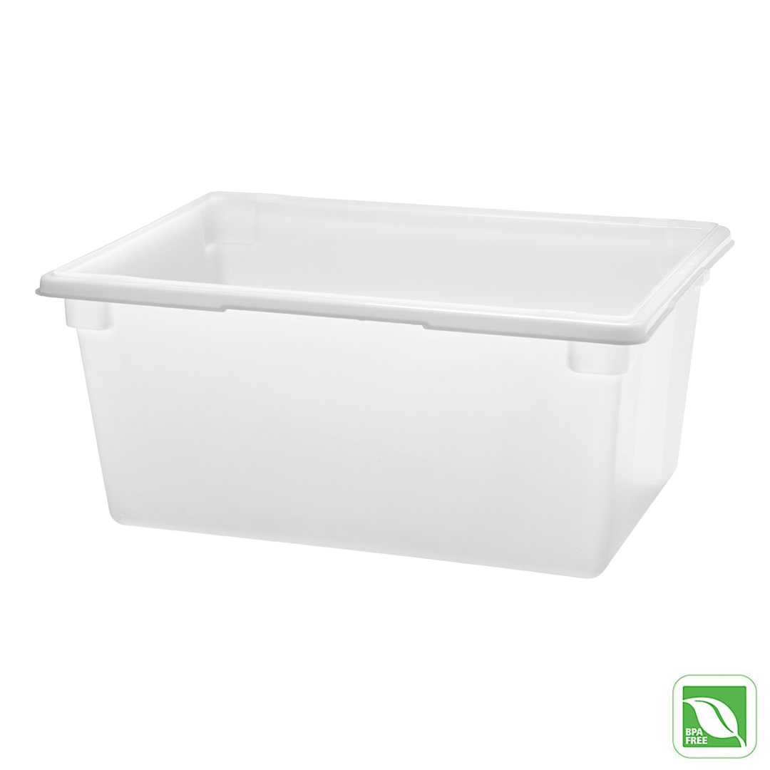 Rubbermaid FG352800 White 16.5 Gallon Food / Tote Box