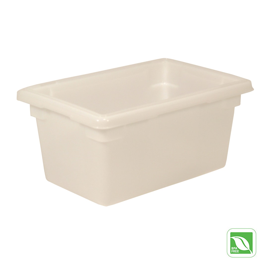 Rubbermaid FG350400 White Deep 5 Gallon Food / Tote Box