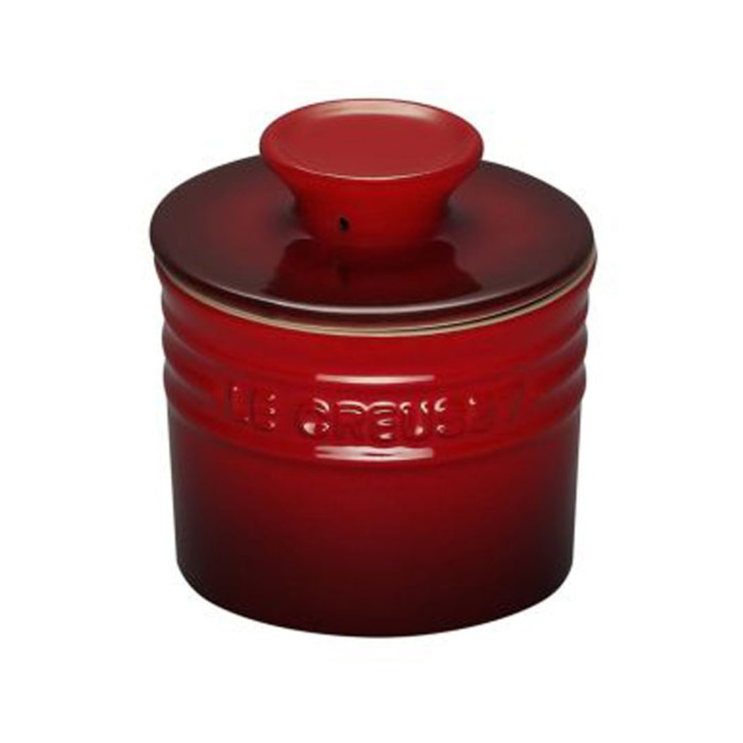 Le Creuset® PG0200-09-67 Cherry 6 Oz. Butter Crock - 4 / CS