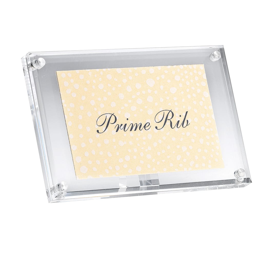 TableCraft A362 Acrylic 4" Magnetic Card / Sign Holder