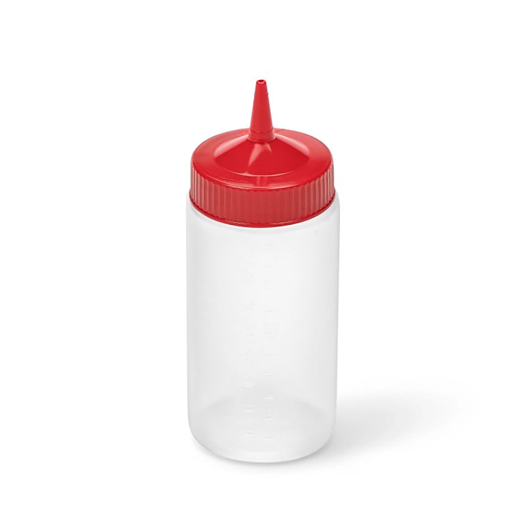 Traex 4916-1302 Wide Mouth 16 Ounce Bottle with Red Cap