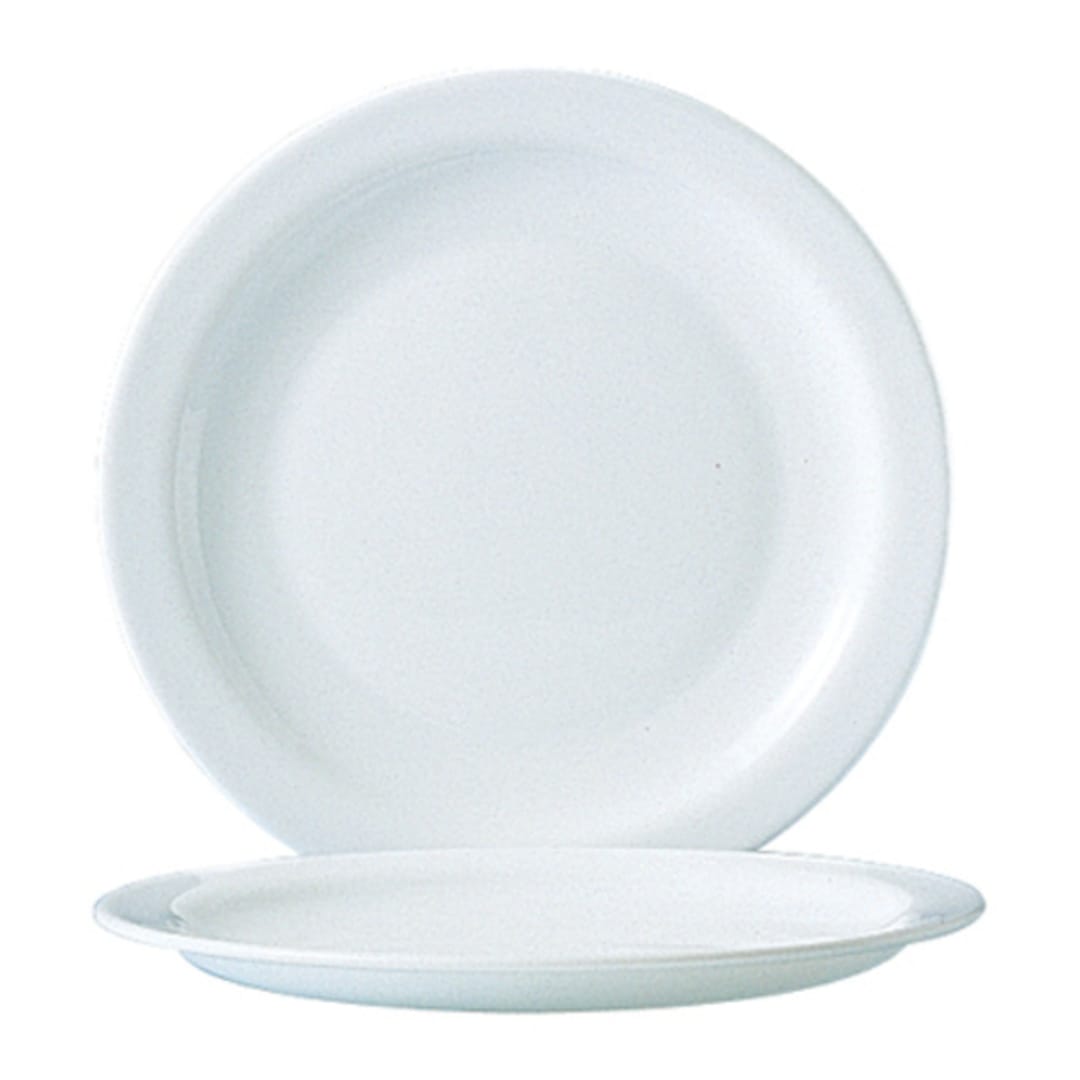 Arcoroc 57974 Restaurant White NR 7.5" Plate