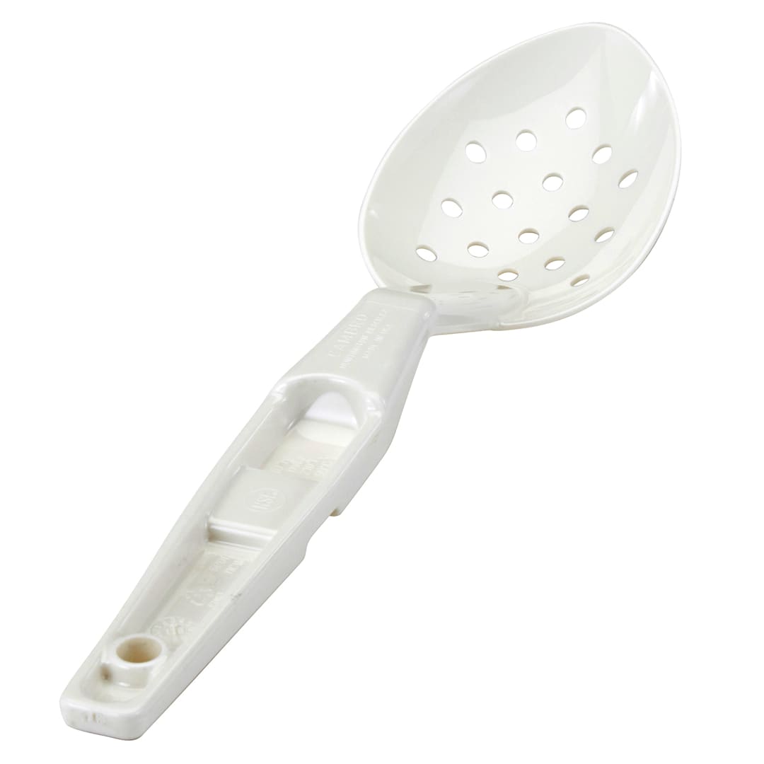 Cambro SPOP11CW148 Camwear White 11" Perforated Deli Spoon
