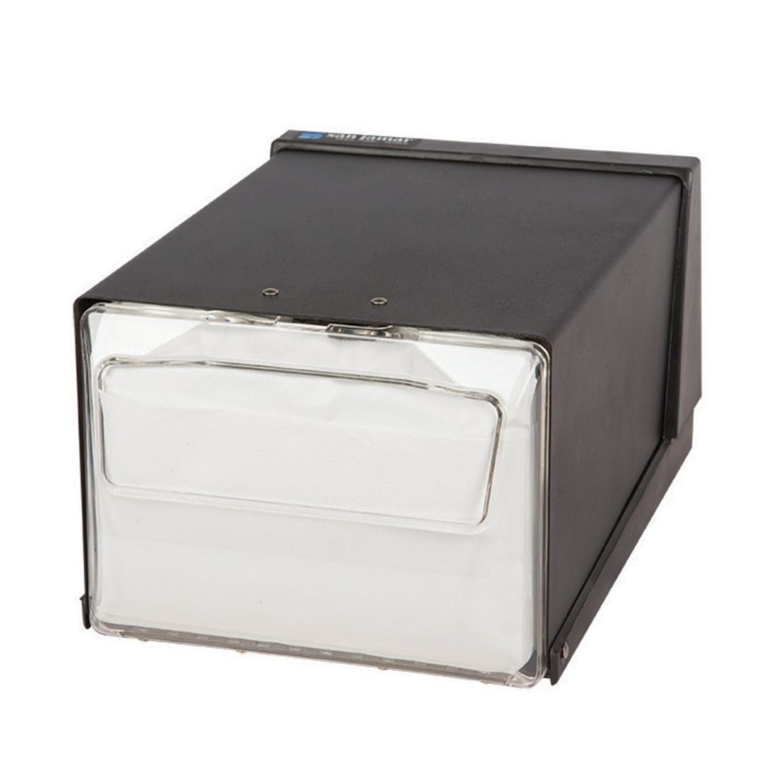 San Jamar® H3001CLBK Clear & Black Countertop Napkin Dispenser