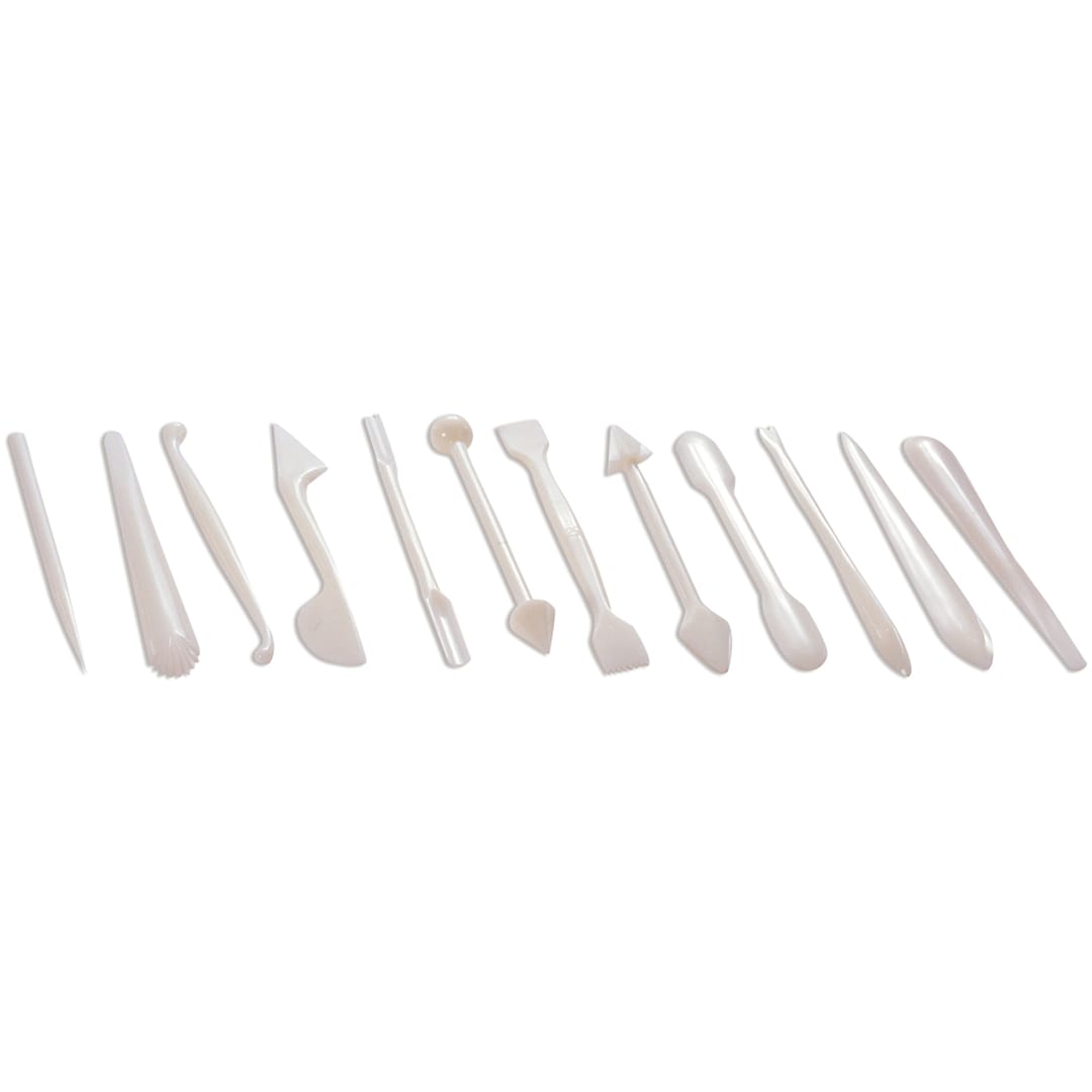 J.B. Prince B610 HD Plastic 12-Piece Marzipan Tool Set