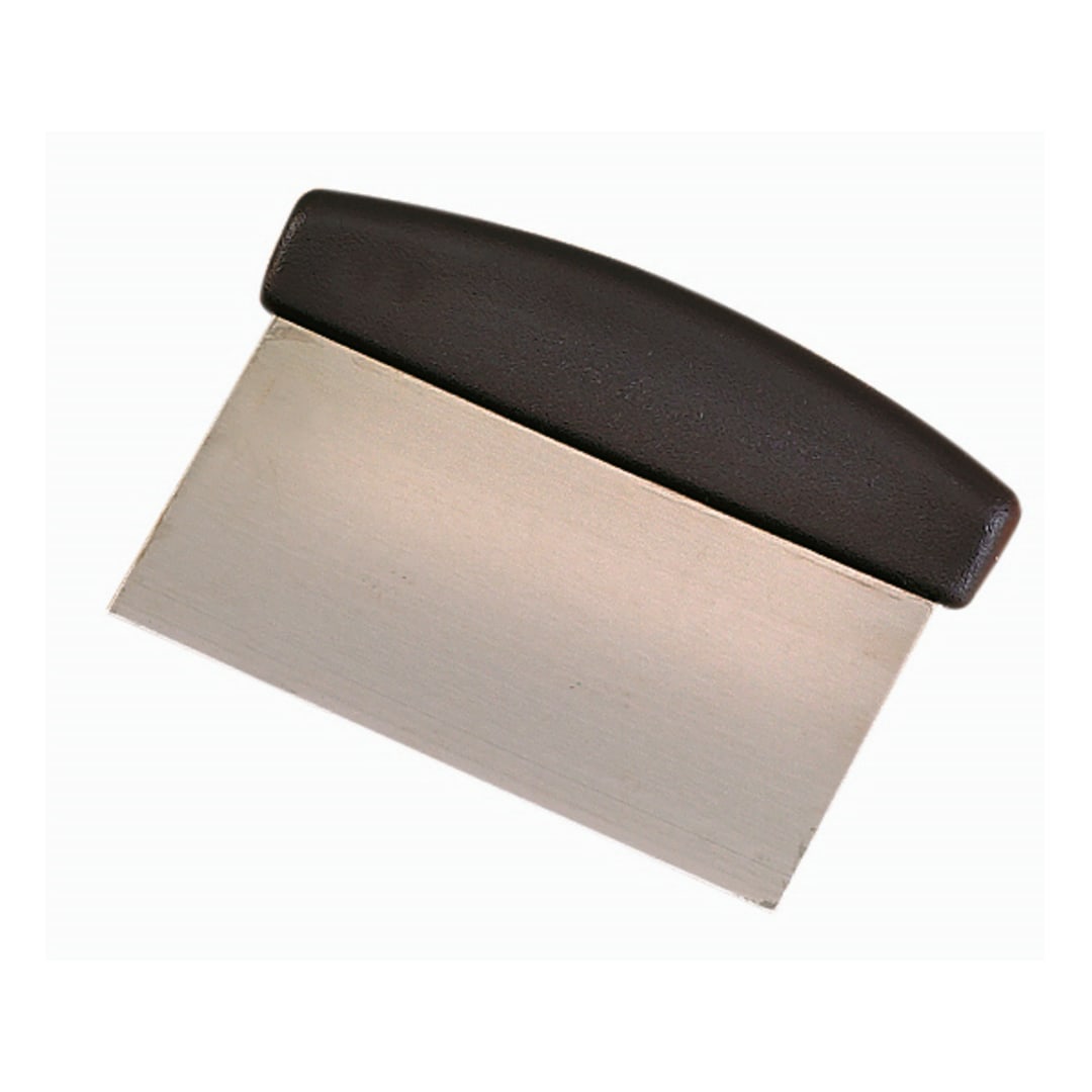 Darling Foodservice S/S 4" x 6" Dough Scraper w/ Plastic Handle