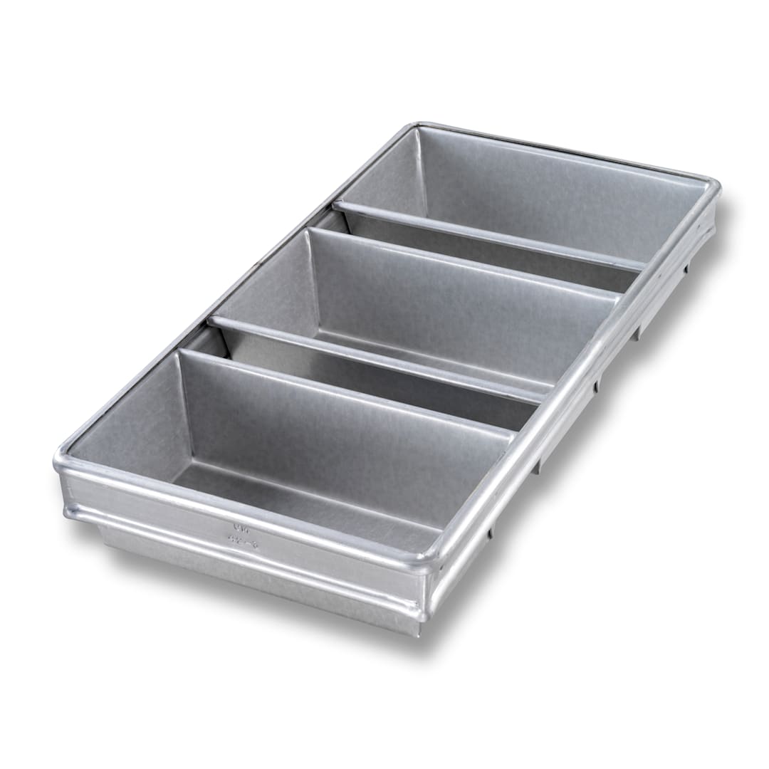 Chicago Metallic 44235 Glazed 3-Strap Open Top Bread Pan - Set