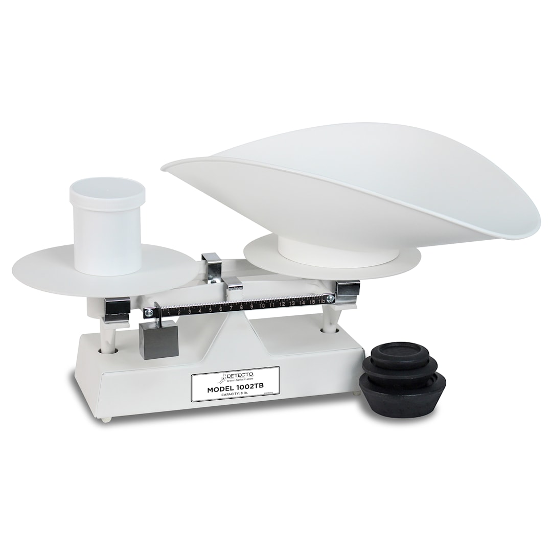 Detecto® 1002TB Baked Enamel 8 Lb. Baker Dough Scale with Scoop