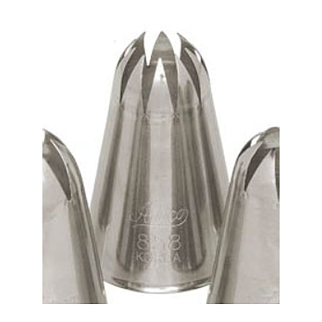 Ateco 858 Deep Cut Closed Star Pastry Tube #858