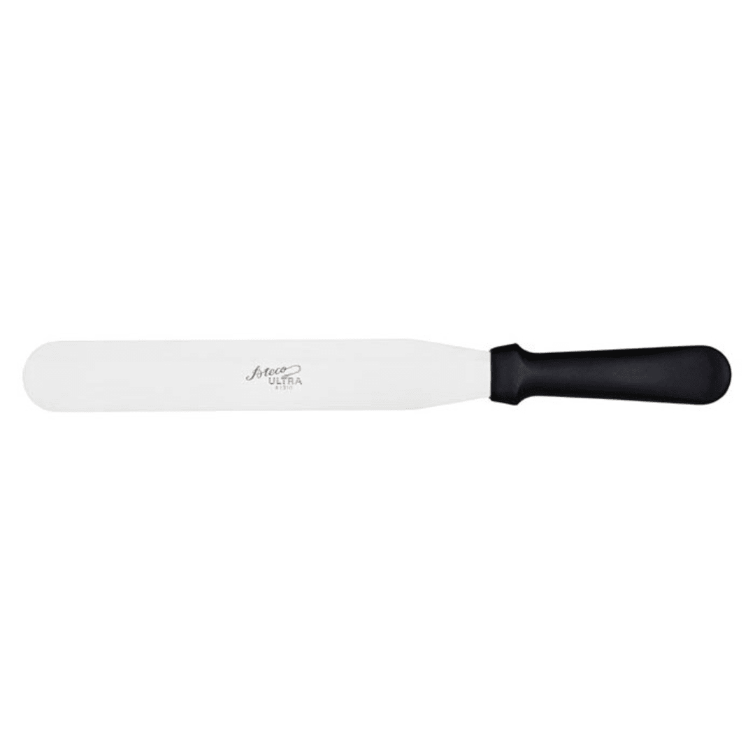 Ateco 1310 Straight S/S Ultra Spatula with Black Plastic Handle