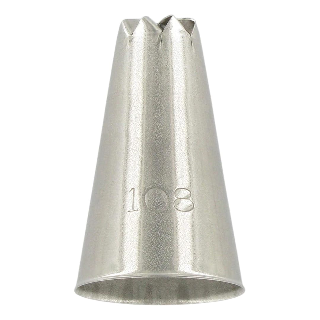 Ateco 108 8-Point Swirled Flower Decorating Pastry Tip #108