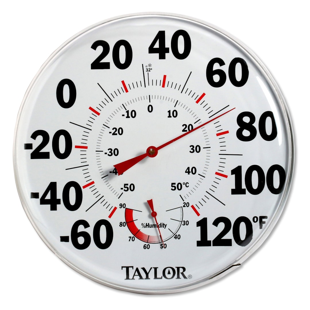 Taylor 497J Humidiguide Dial Thermometer w/ Relative Humidity Scale