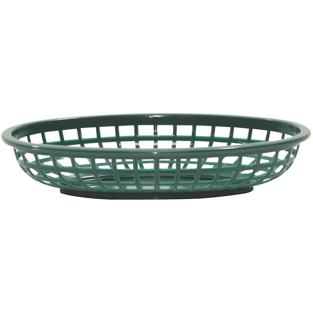 TableCraft 1074FG Classic Forest Green 9.25" x 6" Basket - Dozen