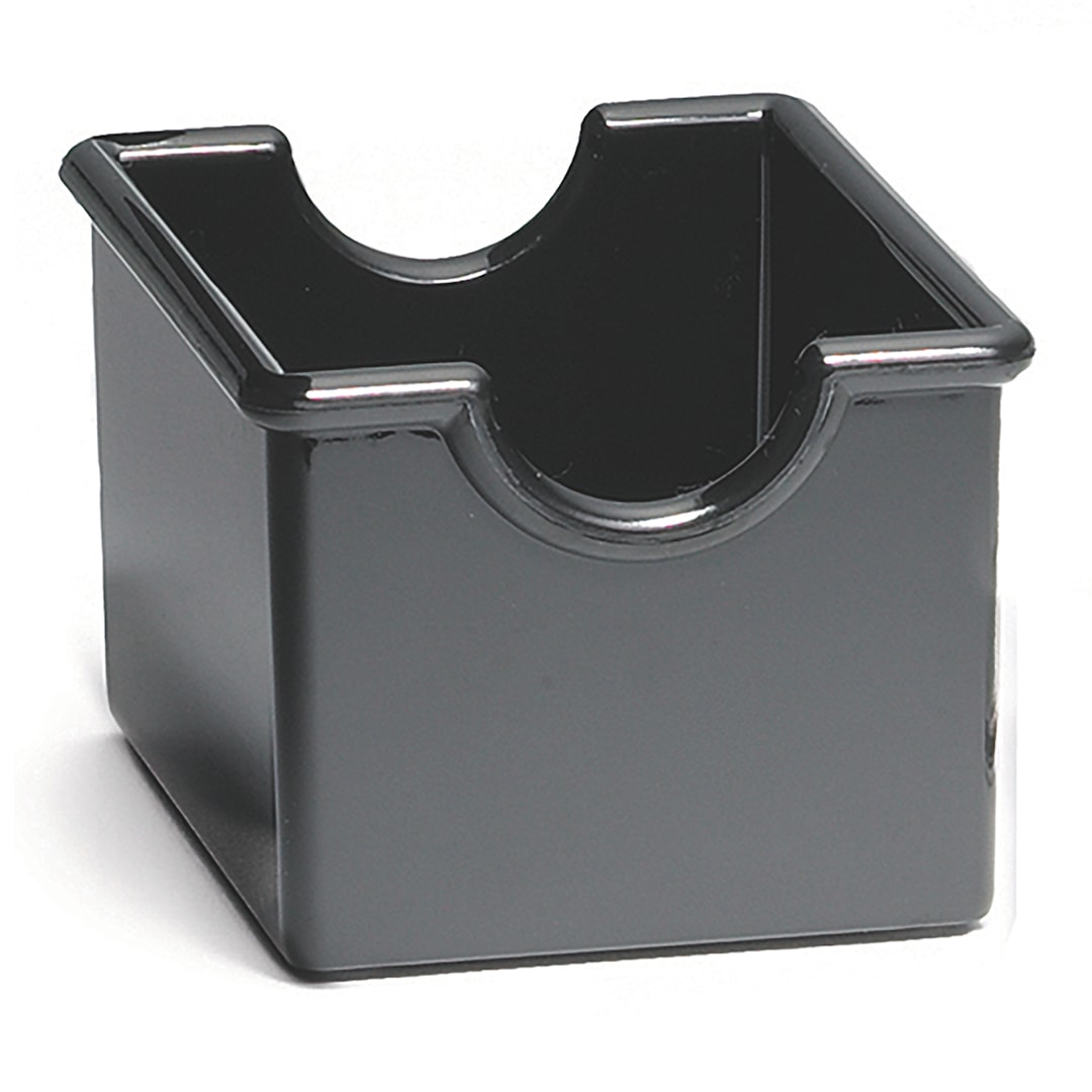TableCraft 56B Black Plastic Sugar Packet Holder - Dozen