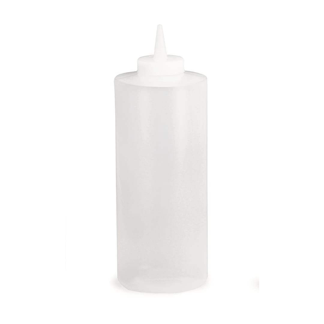 TableCraft 32C 32 Oz. Cone Tip Natural Squeeze Dispenser - Dozen