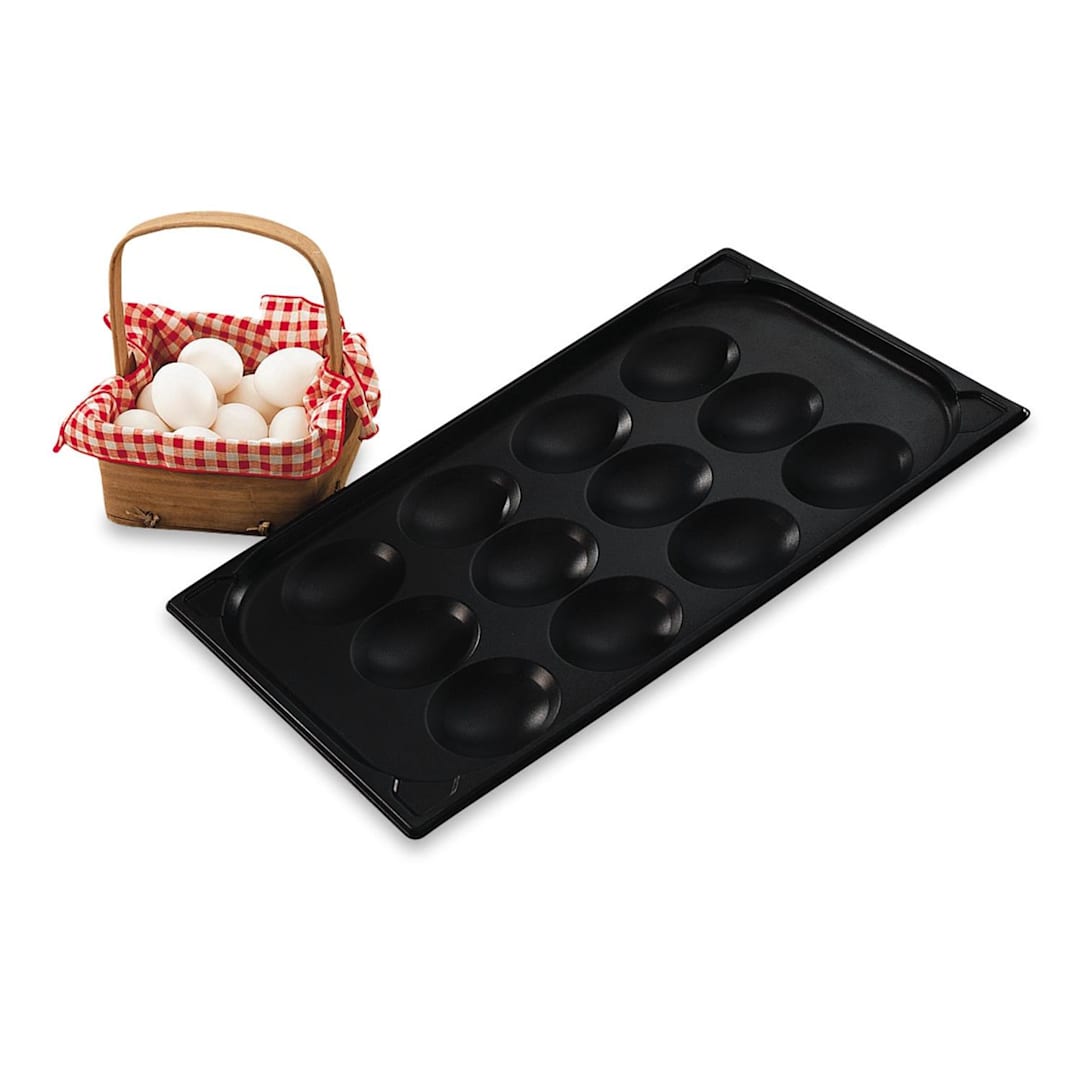 Vollrath® 42100 Black S/S Non-Stick 21 x 13 x 1 Egg Poacher Pan