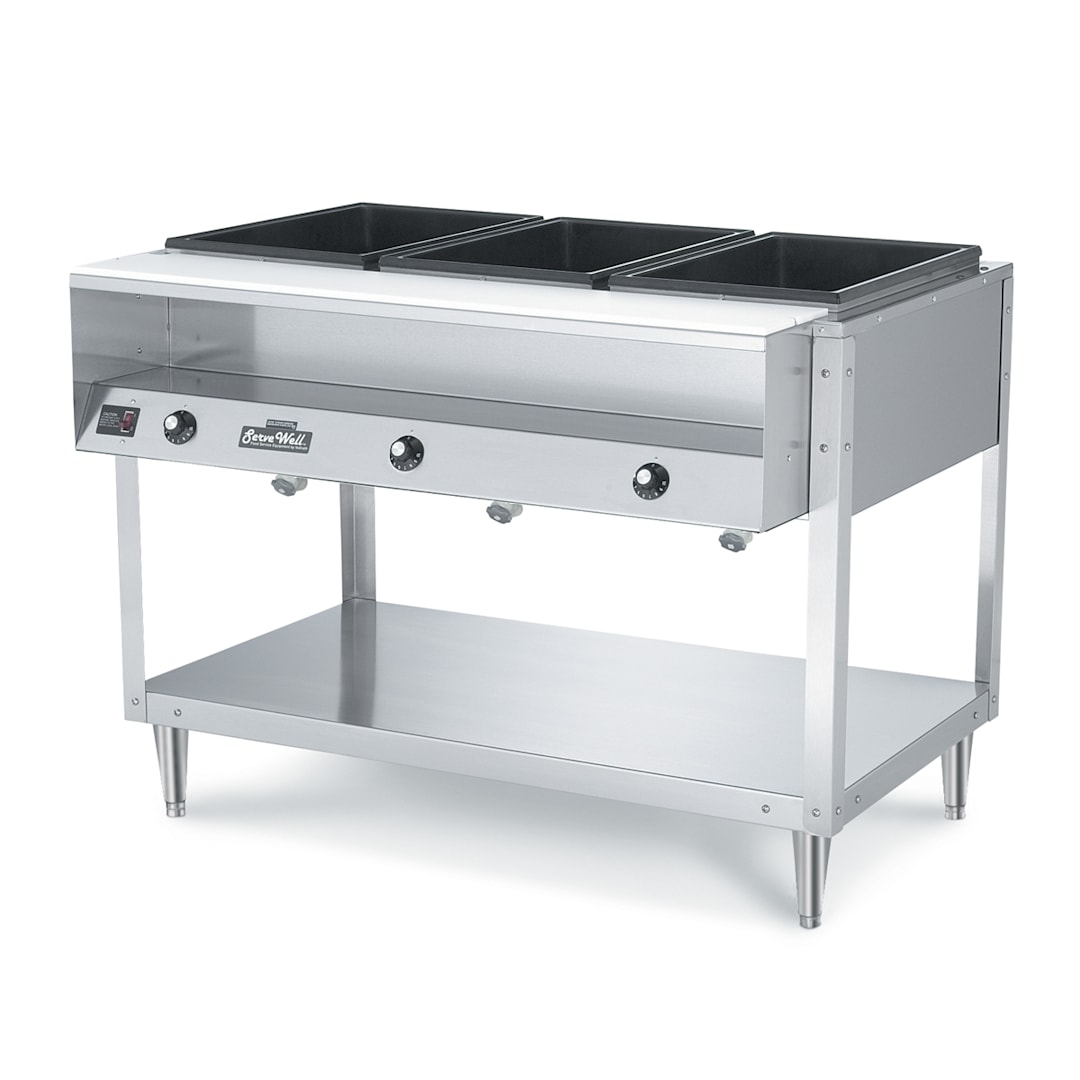 Vollrath 38003 ServeWell® 3-Well S/S 46 x 32 x 34 Hot Food Table