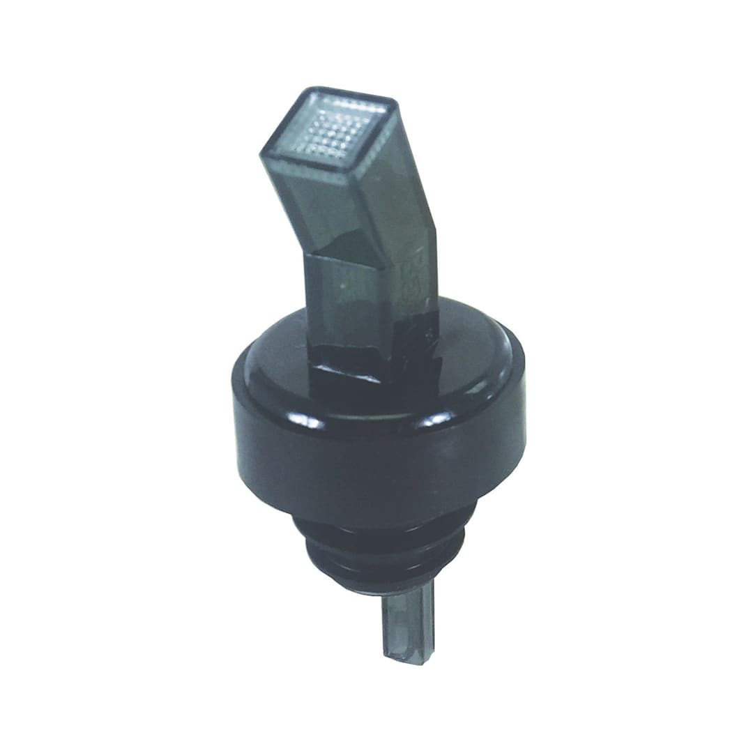 Spill-Stop 313-02 Smoke / Black BAN-M® Screened Pourer - Dozen