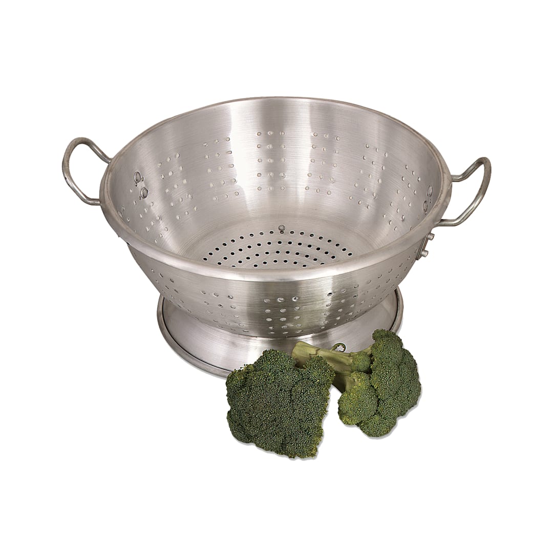 Browne Foodservice 5811616 Heavy-Duty Aluminum 15 Qt Footed Colander