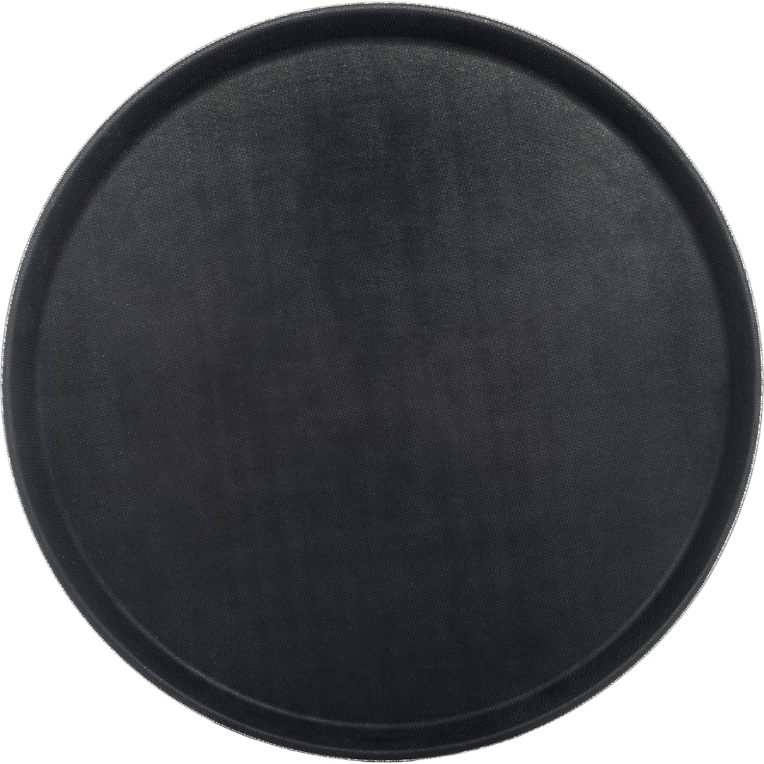 Carlisle 1600GL004 Griplite 16-1/2" Round Black Tray