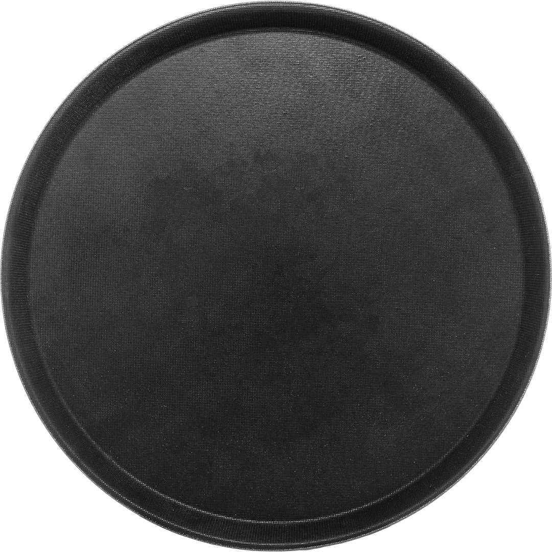 Carlisle 1400GL004 Griplite 14" Round Black Tray