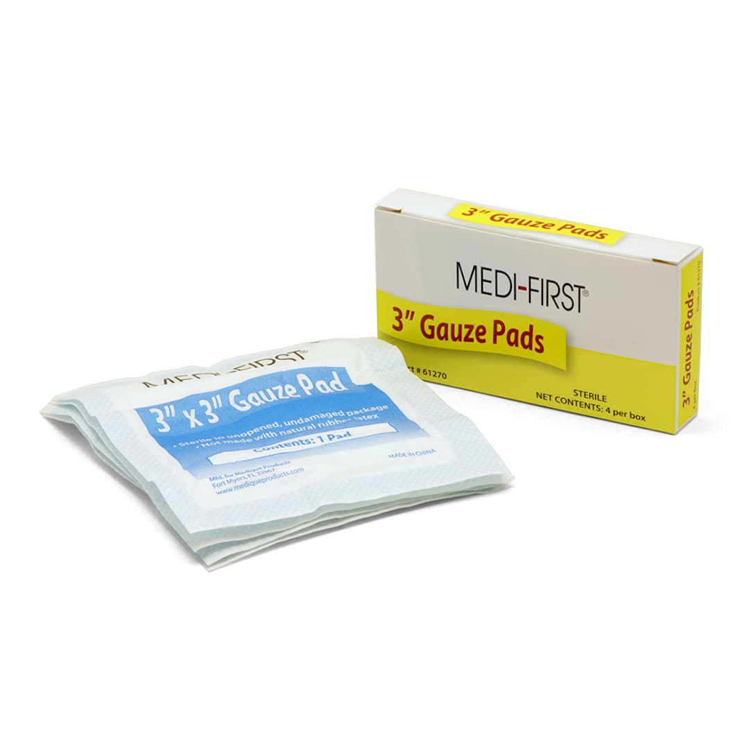 Darling Foodservice Wrapped 3" Square Sterile Gauze Pads - 4 / BX