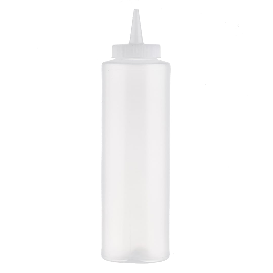 TableCraft 12 Oz Standard Cone Tip Clear Squeeze Dispenser