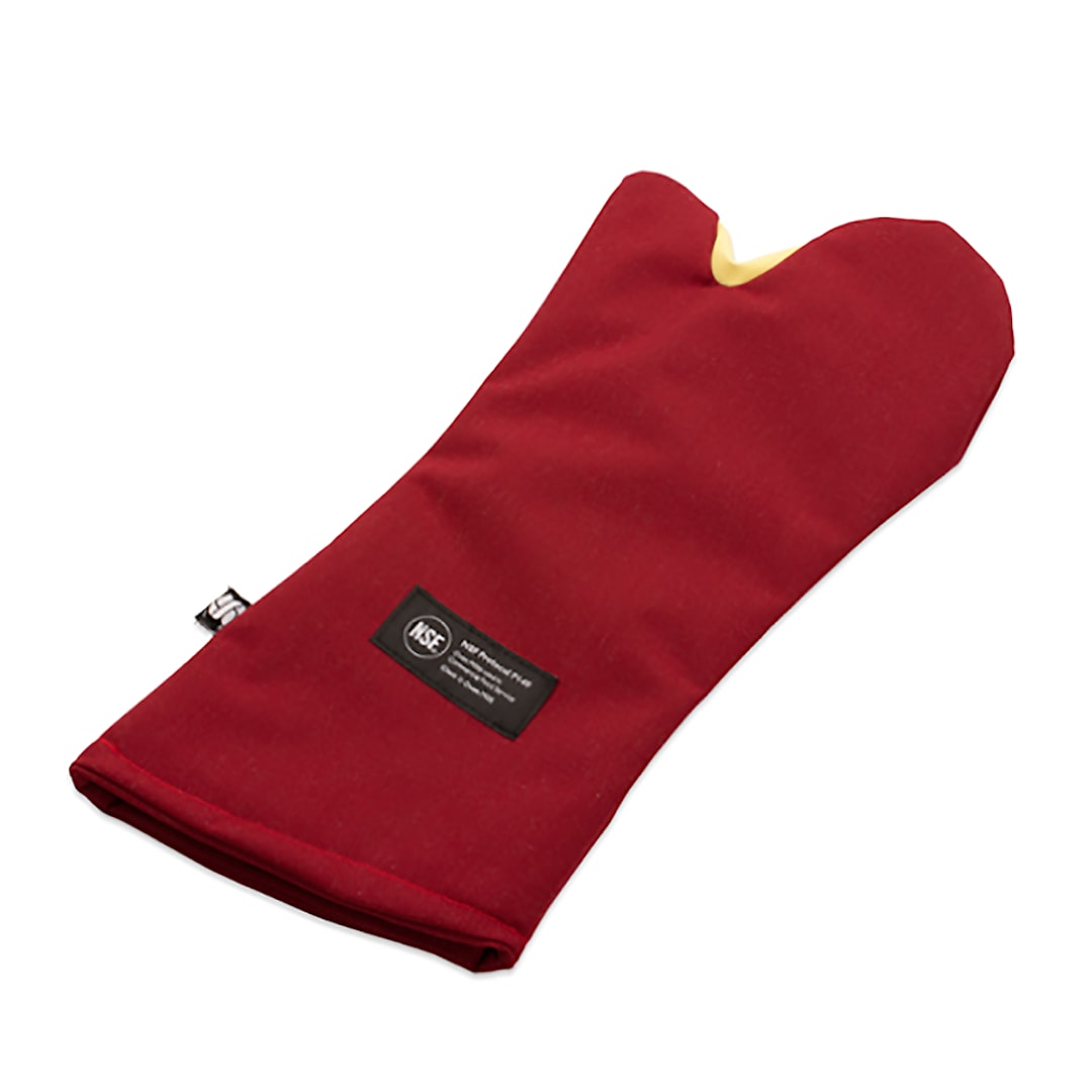 San Jamar® KT0218 Cool Touch Flame 18" Conventional Oven Mitt