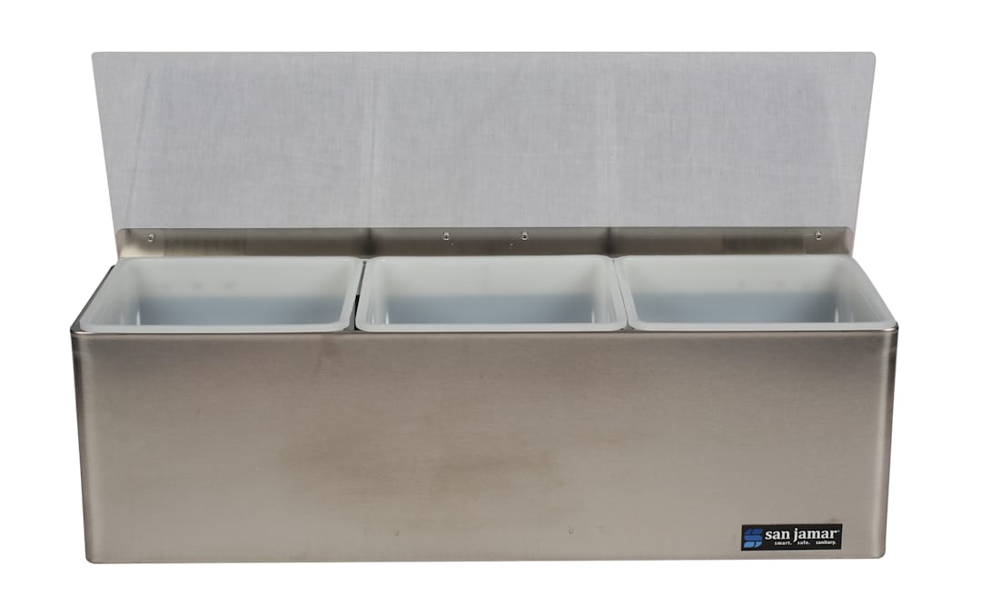 San Jamar® B6183L EZ-Chill™ 3 Quart Garnish Center