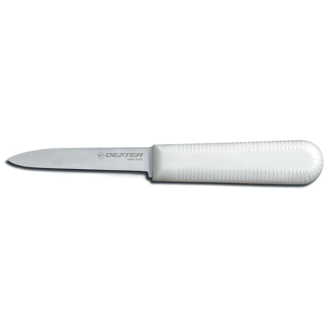 Dexter Russell S104PCP Sani-Safe White Handle 3-1/4" Paring Knife