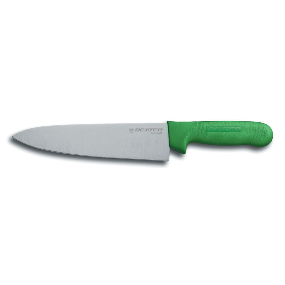 Dexter Russell S145-8G-PCP Sani-Safe Green Handle 8" Cook's Knife