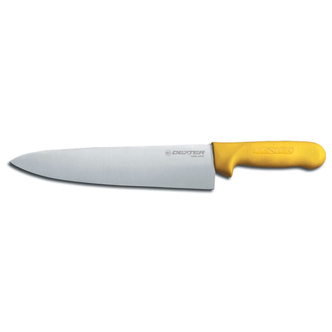 Dexter Russell S145-8Y-PCP Sani-Safe Yellow Handle 8" Cooks Knife