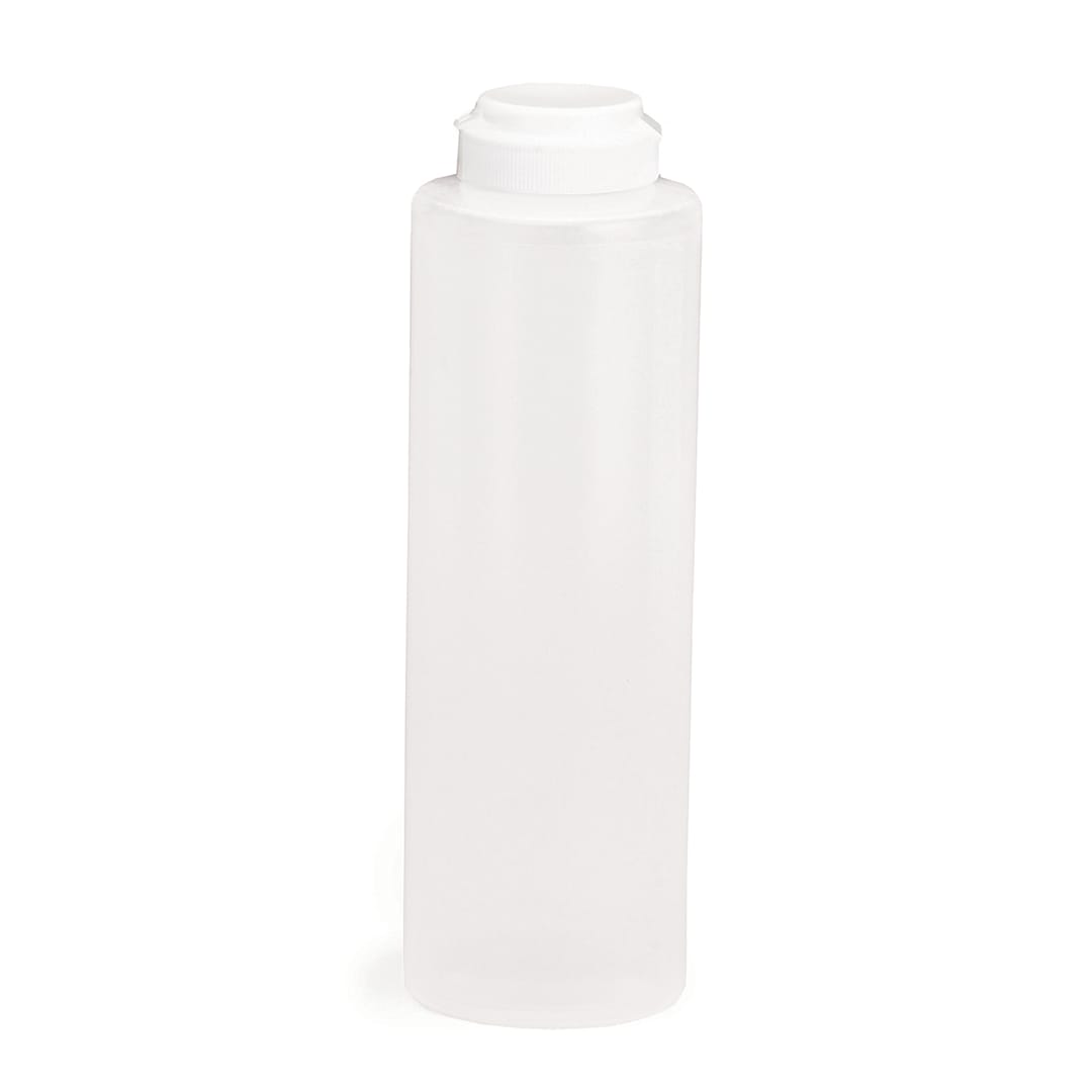 TableCraft 2112C-1 12 Oz. Natural Flip Top Squeeze Dispenser