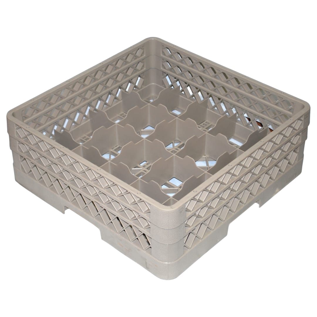 Vollrath TR5AA Traex 20 Compartment 2 Open Extenders Beige Glass Rack
