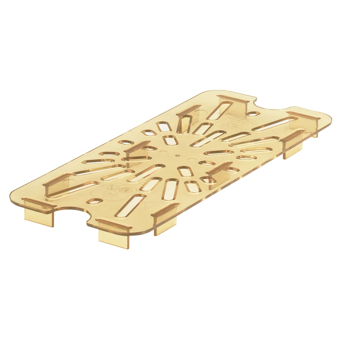 Cambro® 30HPD150 Amber High Heat Drain Shelf for 1/3 Size Food Pan