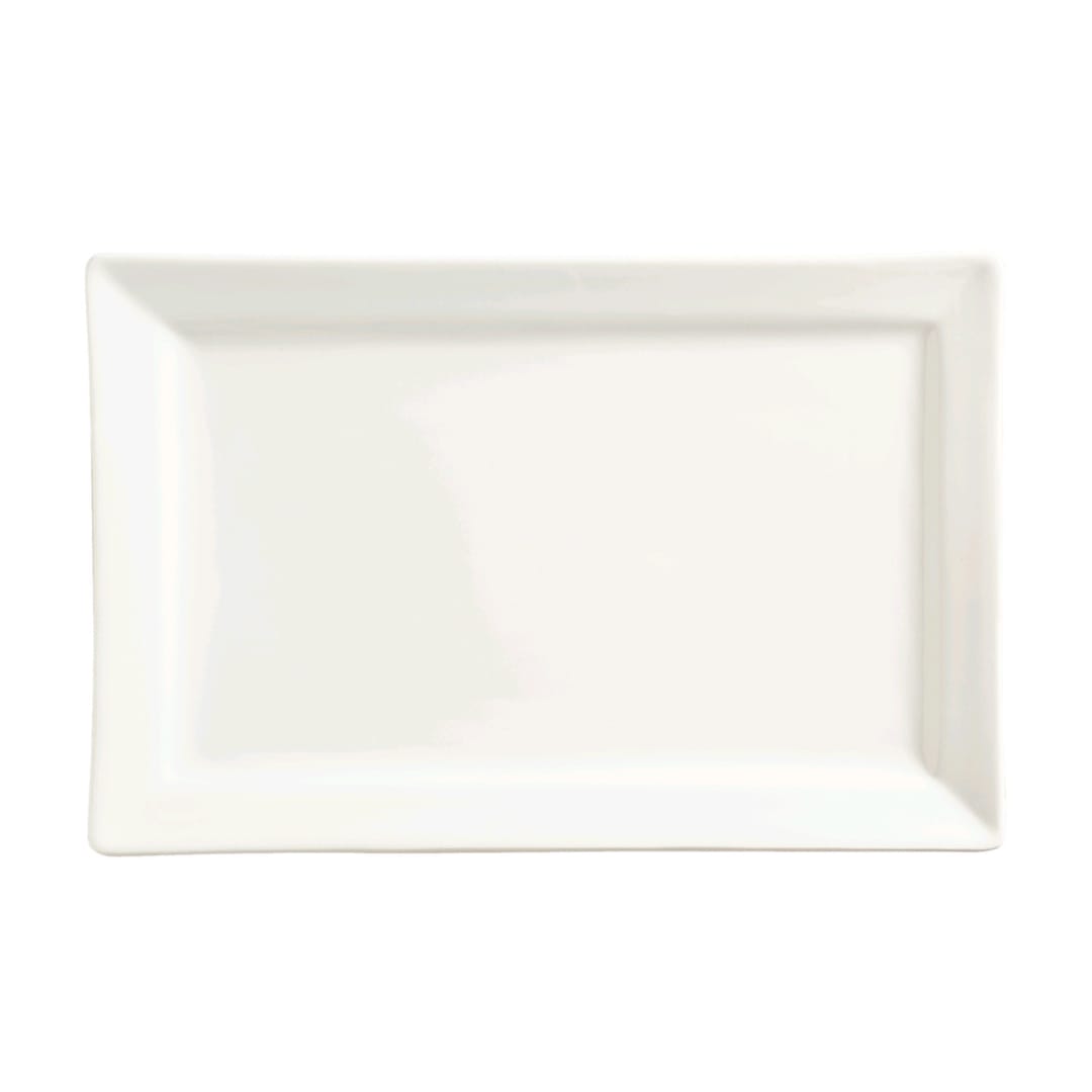 Libbey - Formerly World Tableware SL-26 Slate Bright White Rectangular Plate