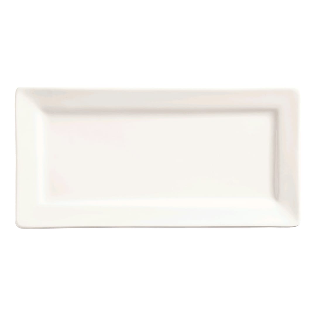 Libbey - Formerly World Tableware SL-23 Slate Bright White Rectangular Plate