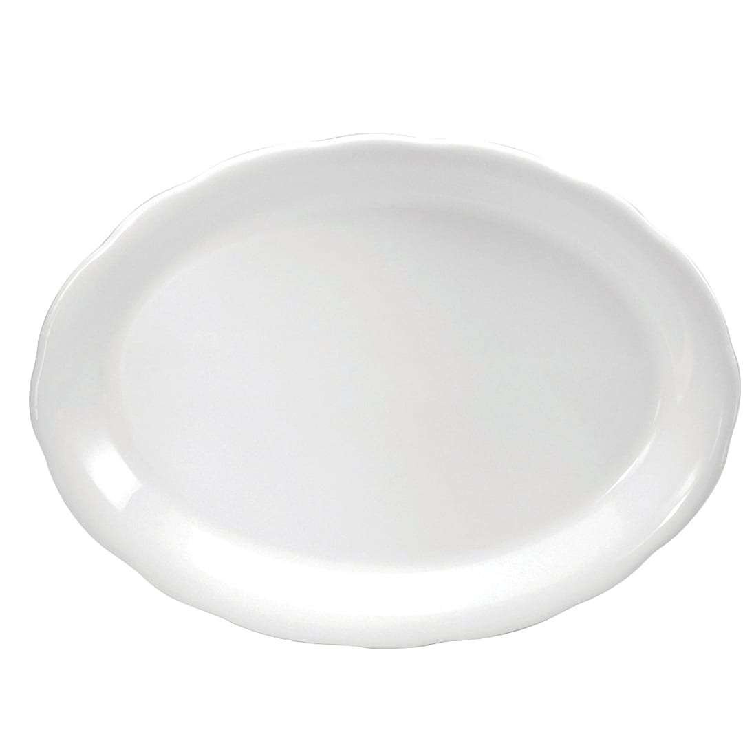 1880 Hospitality F1560000360 Caprice Cream White 11.6 In Oval Platter - 12/CS