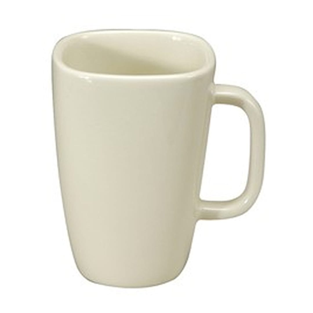 1880 Hospitality F9000000560S Cream White NR 10 Oz. Square Mug - 36/CS