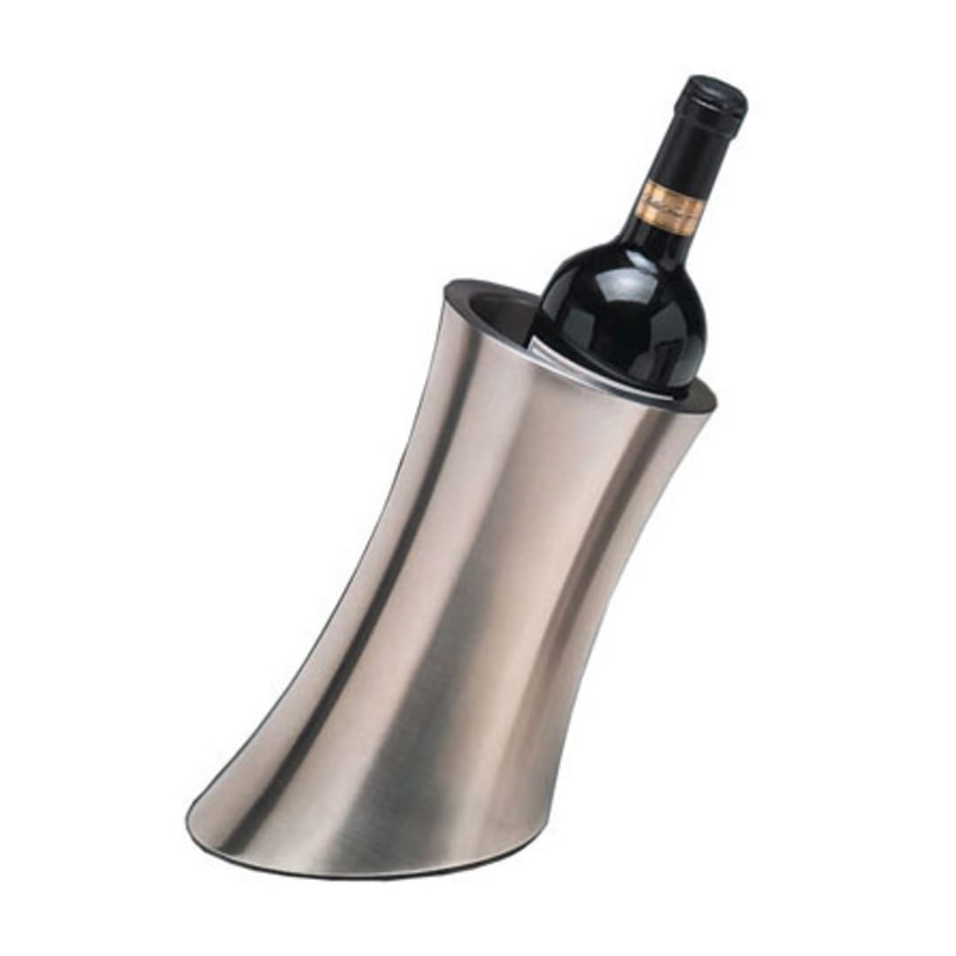 American Metalcraft SLWC2 New Wave Brushed S/S Slanted Wine Cooler