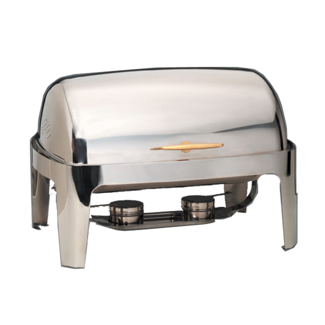 American Metalcraft GOLDAGRT26 Adagio 9 Qt Rect Chafer w/ Gold Handles