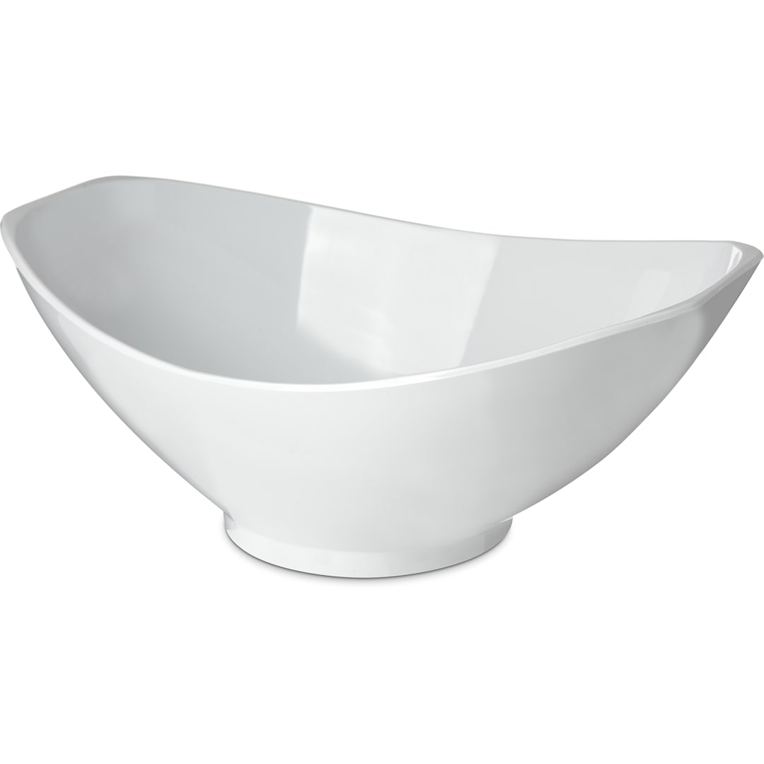 Carlisle 41102 3.6 Qt. White Large Oval Scoop Bowl
