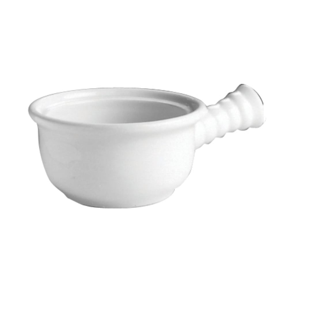 Hall China 11920AWHA White 10 Oz Soup Crock with Side Handle
