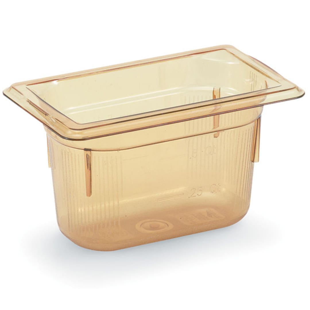Vollrath 9092410 Super Pan® Amber 1/9 Size x 2.5" D Food Pan