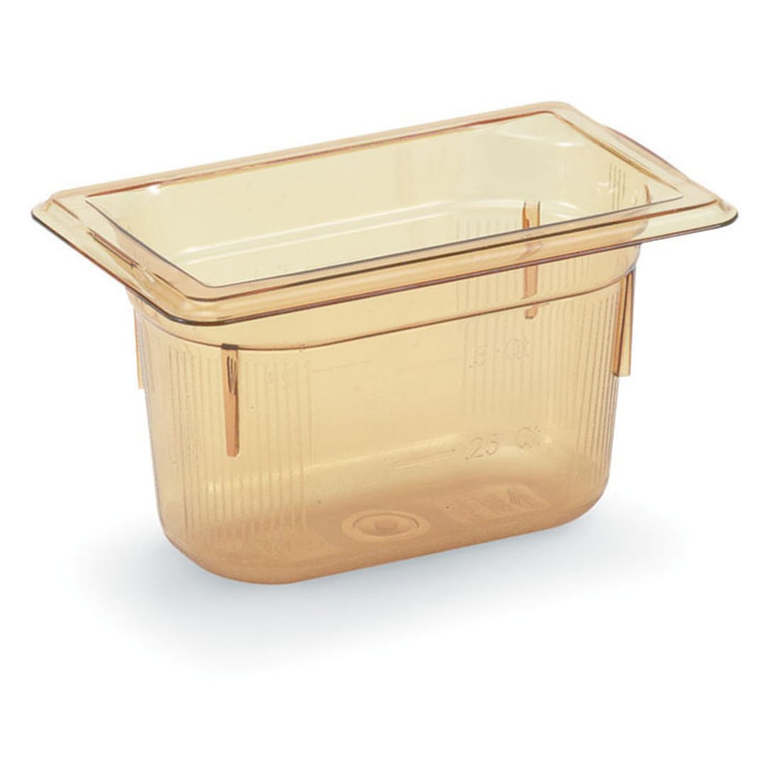 Vollrath 9094410 Super Pan® Amber 1/9 Size x 4" D Food Pan