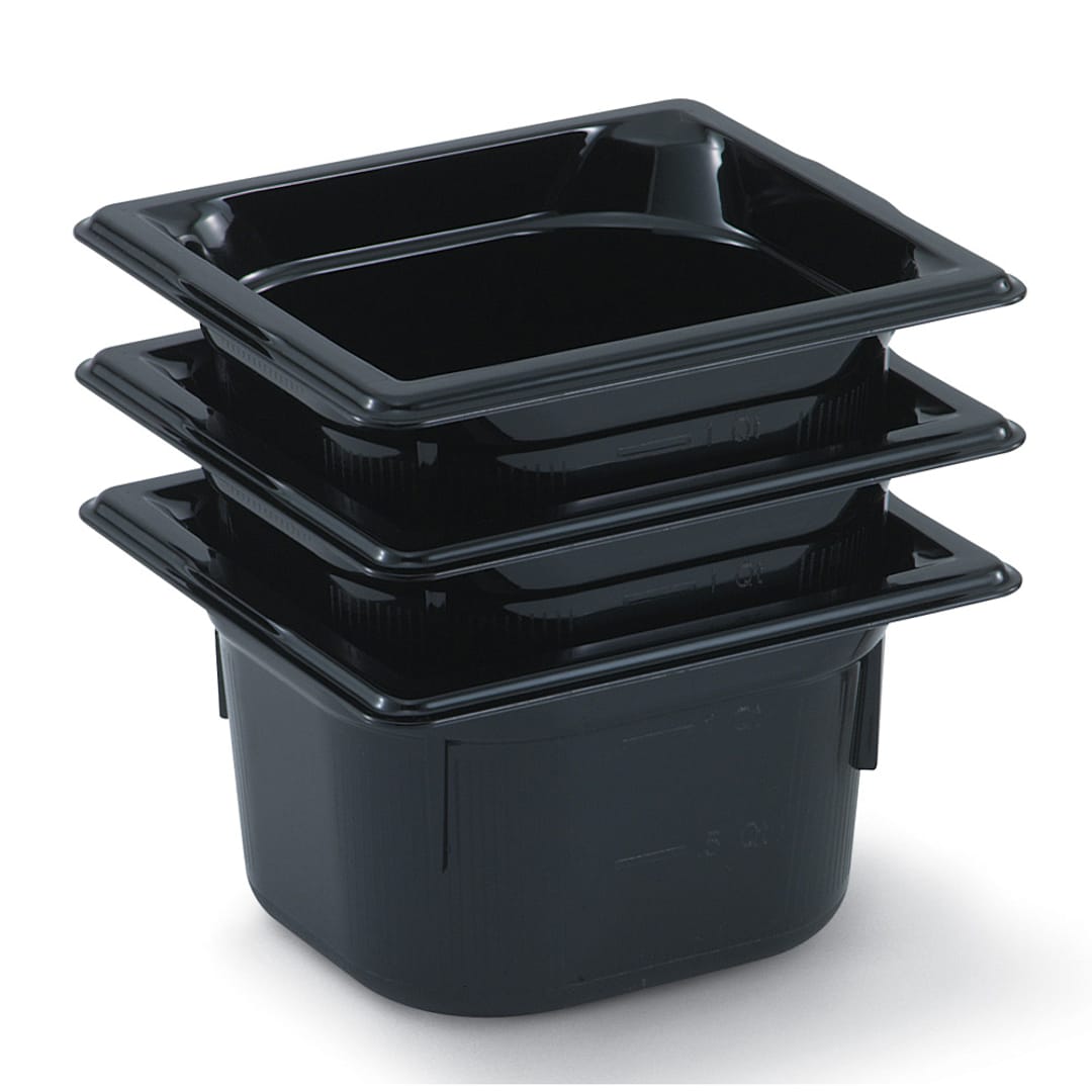 Vollrath 9064420 Super Pan® Black 1/6 Size x 4" D Food Pan