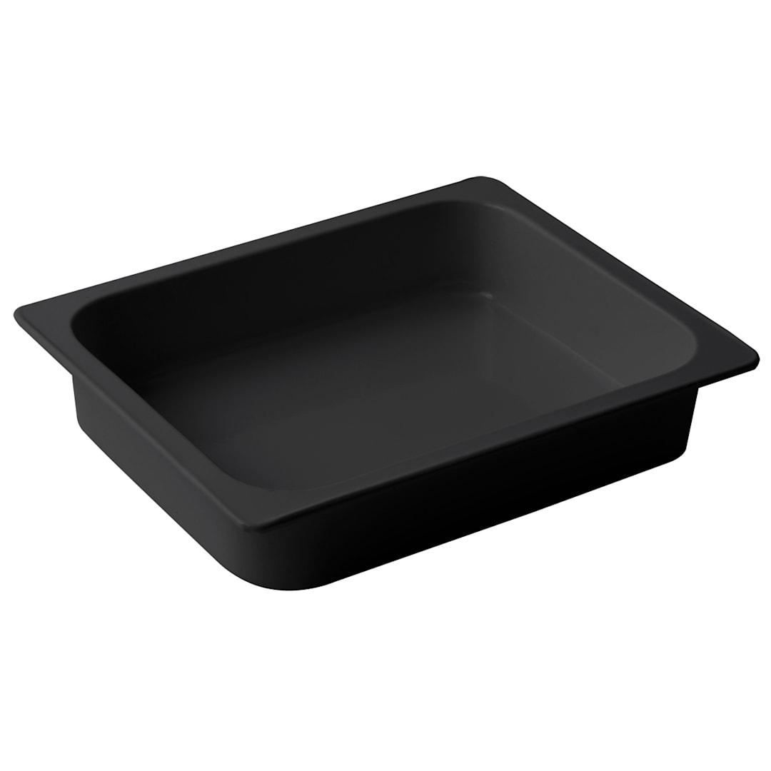 Bon Chef 5065 BLACK Sandstone 4 Qt. Half Size Food Pan