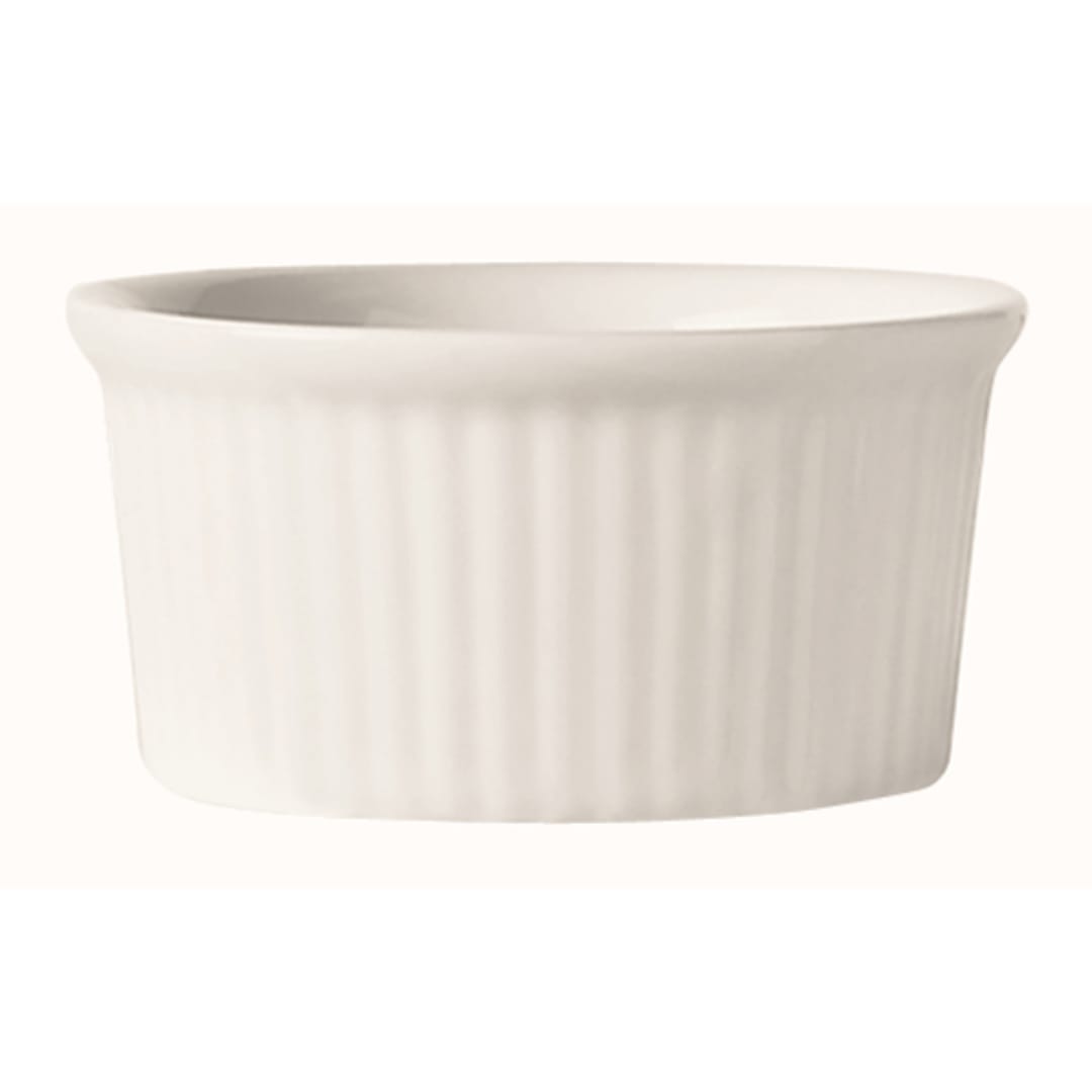 Libbey - Formerly World Tableware RAMF-234-W Bedrock Ovenware Fluted Ramekin